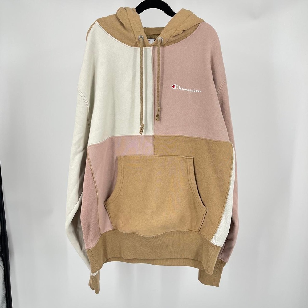 Champion Men's Reverse Weave Colorblock Hoodie Sweatshirt Fall Streetwear M